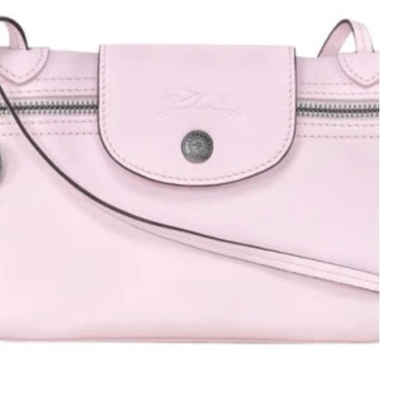 Longchamp Leather Bag Le Pillage Petal Pink Xsmall Cross Body New Sz 7.75x5x2” - Picture 3 of 7